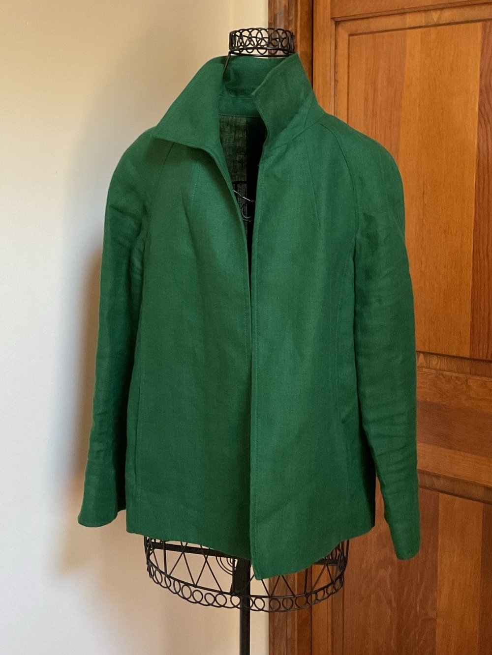 Talbots Green Irish Linen Open Blazer Women's Size Small